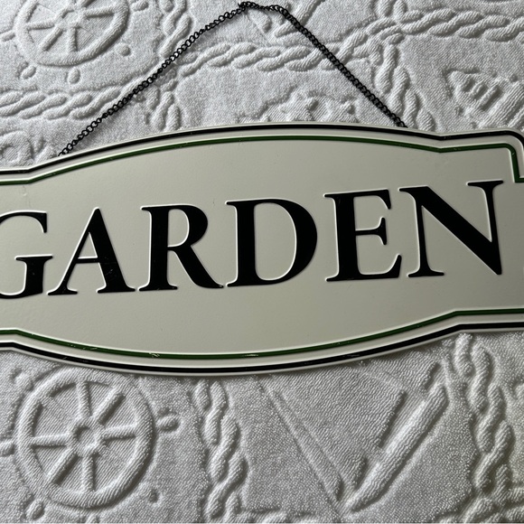 Metal Garden Sign with Black Lettering - Picture 4 of 9
